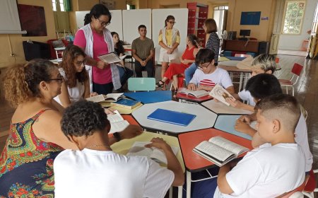 Alunos do Projeto Pernagoá em Versos e Lendas realizaram visitas à exposição montada na Casa Elfrida Lobo