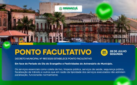 Prefeitura decreta ponto facultativo dia 28