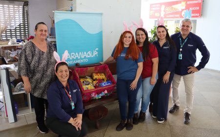 Paranaguá Saneamento participa de ação de Páscoa e contribui para distribuição de kits a crianças e idosos em Paranaguá.