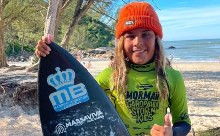 Rafa Acom é campeão da etapa do Mormaii Storm Kids na categoria Sub-12