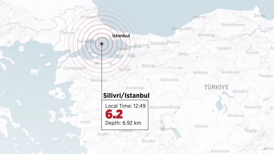 Terremoto de magnitude 6,2 atinge região próxima a Istambul, na Turquia