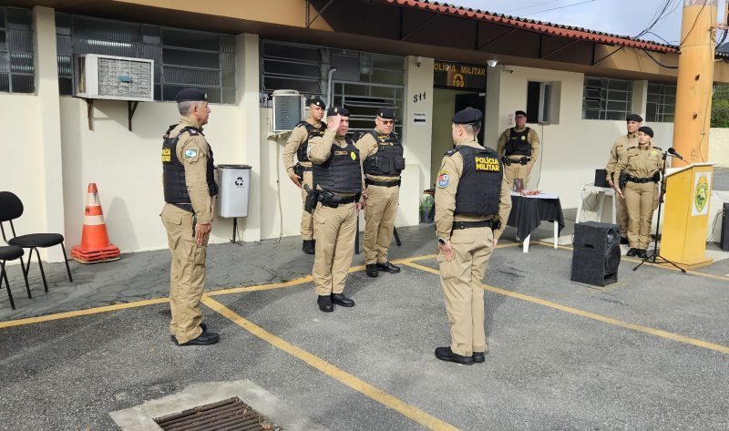 35º Batalhão da Polícia Militar celebra três meses com primeira formatura mensal em Matinhos