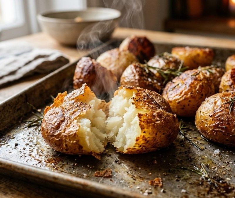 Truque com bicarbonato na água garante batata assada super crocante