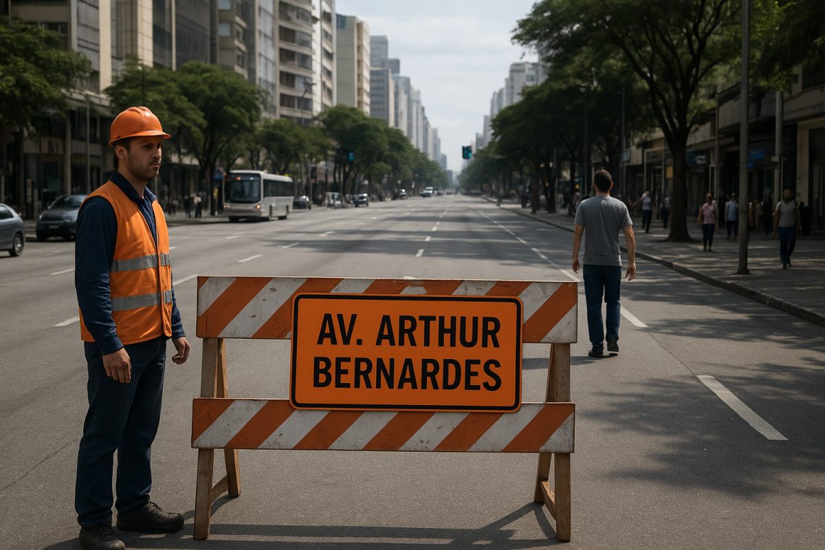 Avenida Arthur Bernardes terá bloqueio total de 30 dias a partir desta quarta-feira; veja trechos