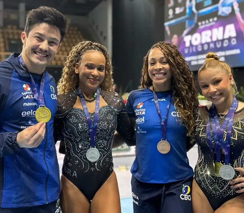 Brasil brilha na Hungria e fatura cinco pódios no último dia da ginástica