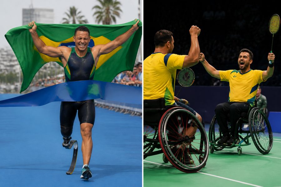 Brasil brilha e conquista dois ouros na Copa do Mundo de paratriatlo e parabadminton