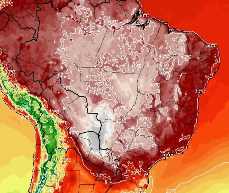 Calor supera 40ºC em oito estados, atinge 42ºC e vai aumentar