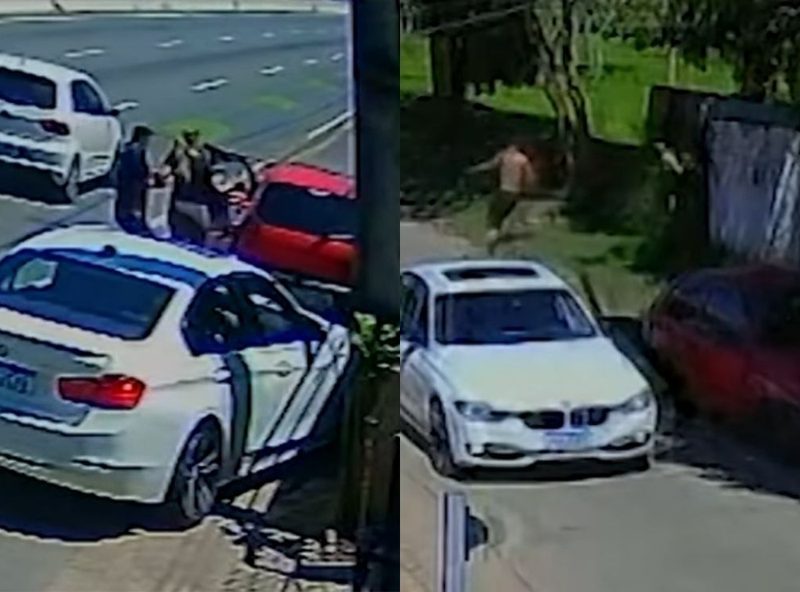 Casal persegue ladrões após flagrar furto em residência em Piraquara