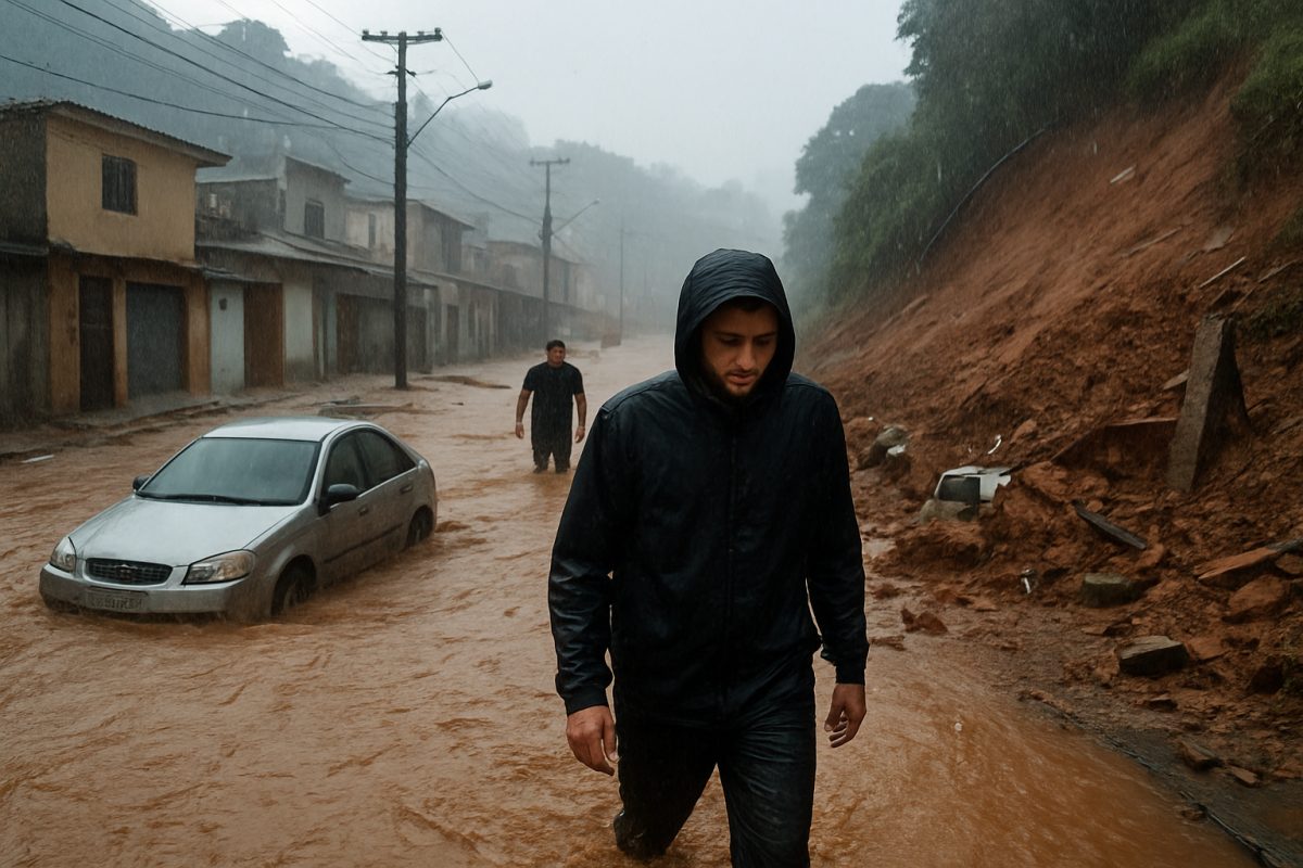 Chuva alaga ruas e causa deslizamentos na Grande Curitiba