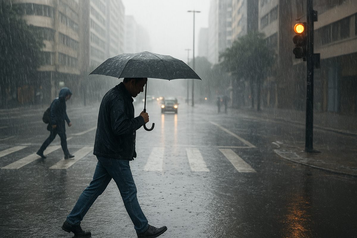 Chuva volta com força ao Paraná e Curitiba entra em alerta amarelo para tempestades com ventos de 60 km/h