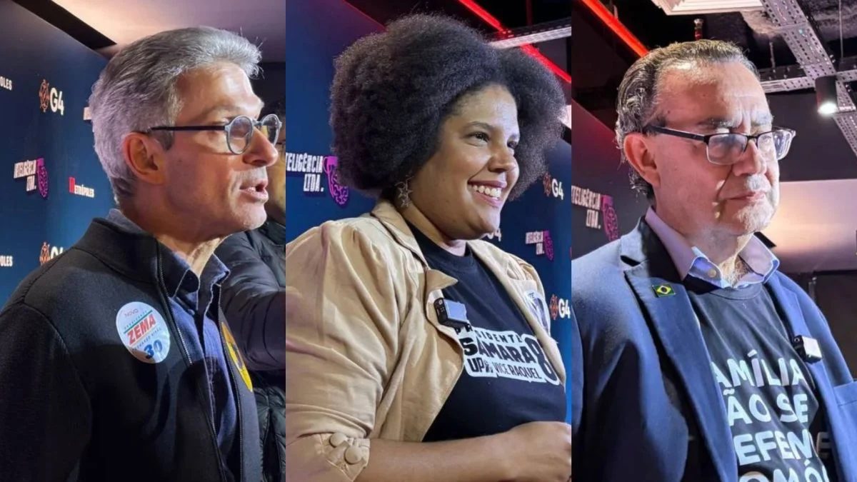 Debate esvaziado reúne Zema, Cury e Samara em São Paulo