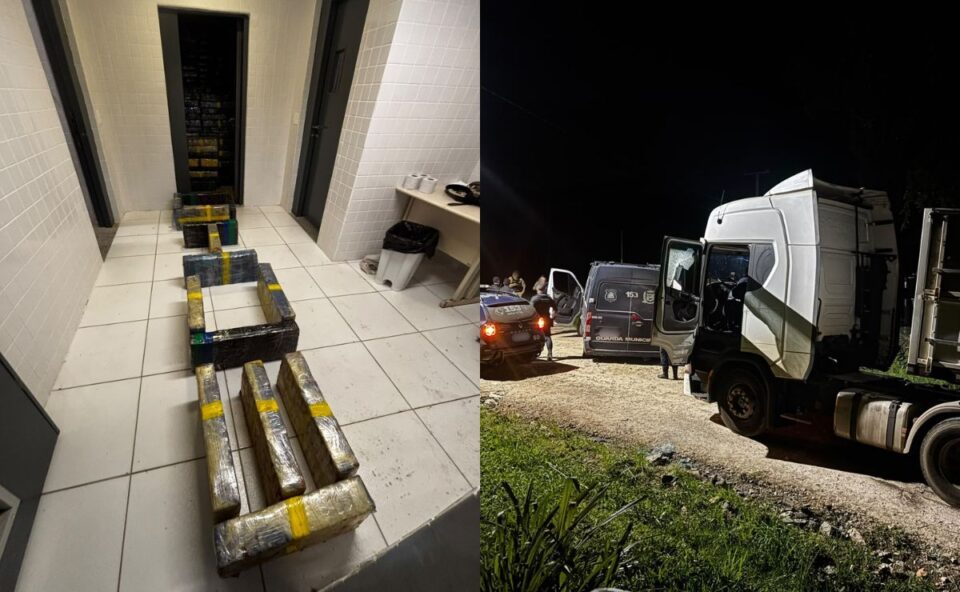 Araucária: carreta com 2,3 toneladas de maconha é apreendida