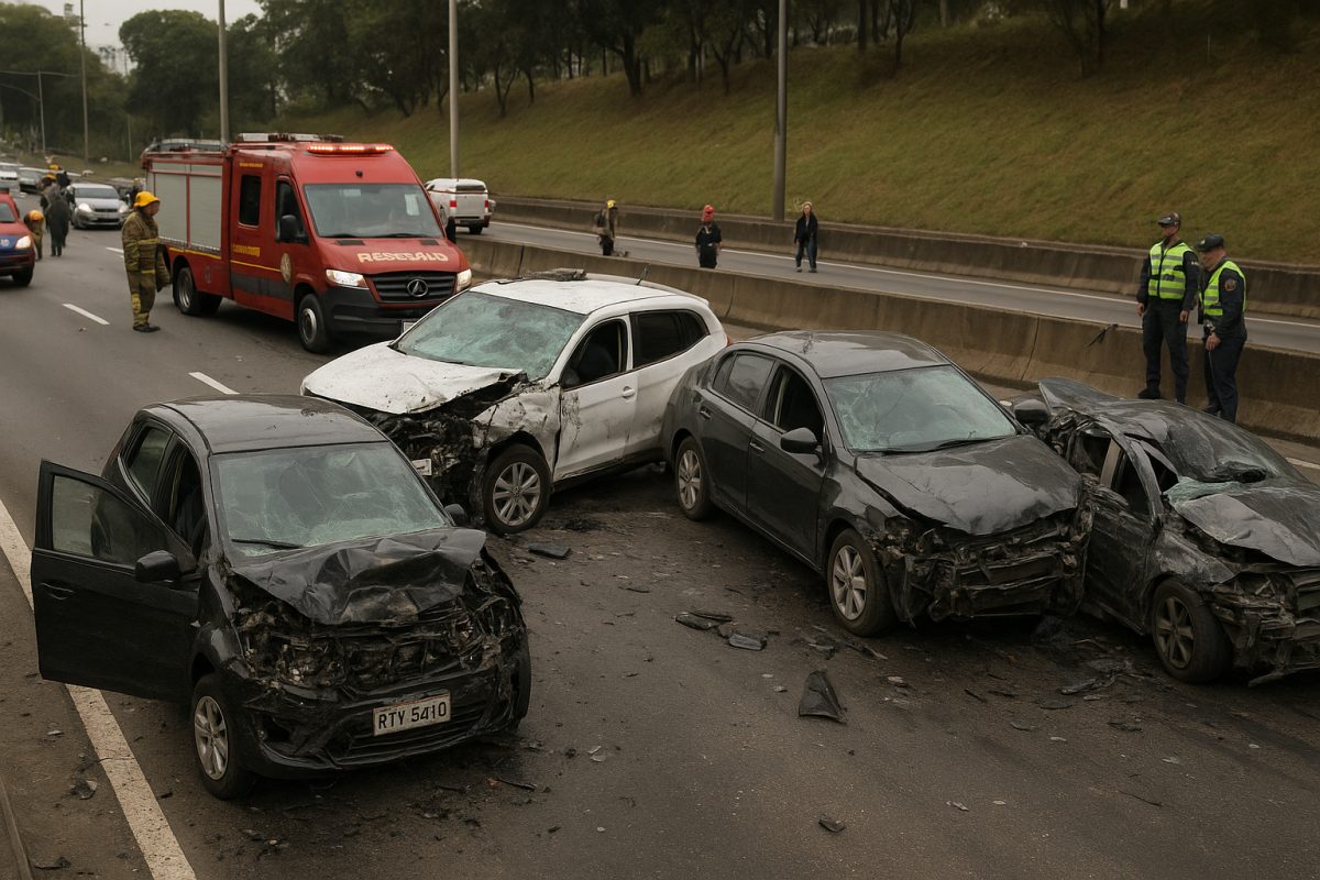 Duplo acidente fatal na Linha Verde em Curitiba envolve quatro veículos