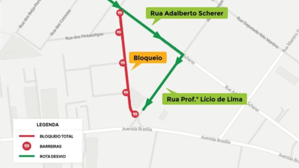 Em Curitiba, obras do Inter 2 bloqueiam rua do Novo Mundo por semanas