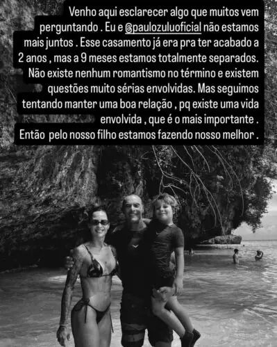 Elaine Quisinski anuncia fim de casamento de quase dez anos com Paulo Zulu