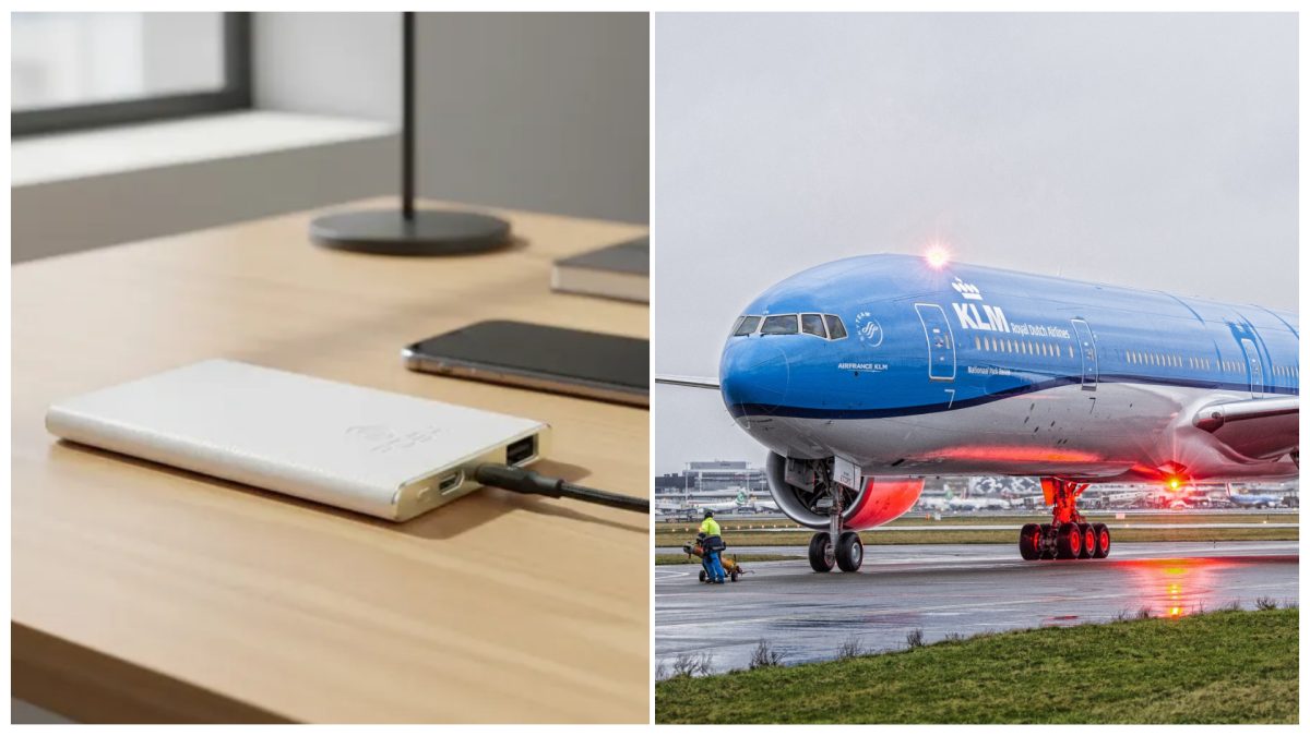 Ex-CEO da KLM decidiu usar o power bank no avião; ele pegou fogo