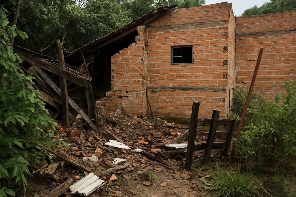 Temporal no Paraná causa tragédia: família é soterrada