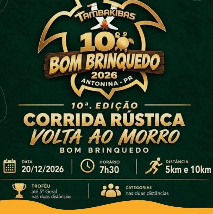 10ª Corrida do Morro Bom Brinquedo será realizada em dezembro, em Antonina