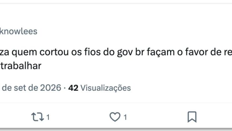 Gov.br e Receita Federal registram instabilidade nesta segunda-feira