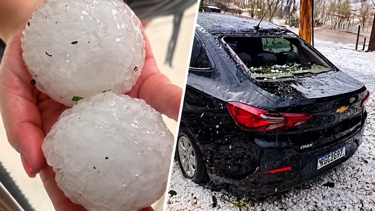 Granizo faz mais danos com alerta de novos temporais no Sul do Brasil