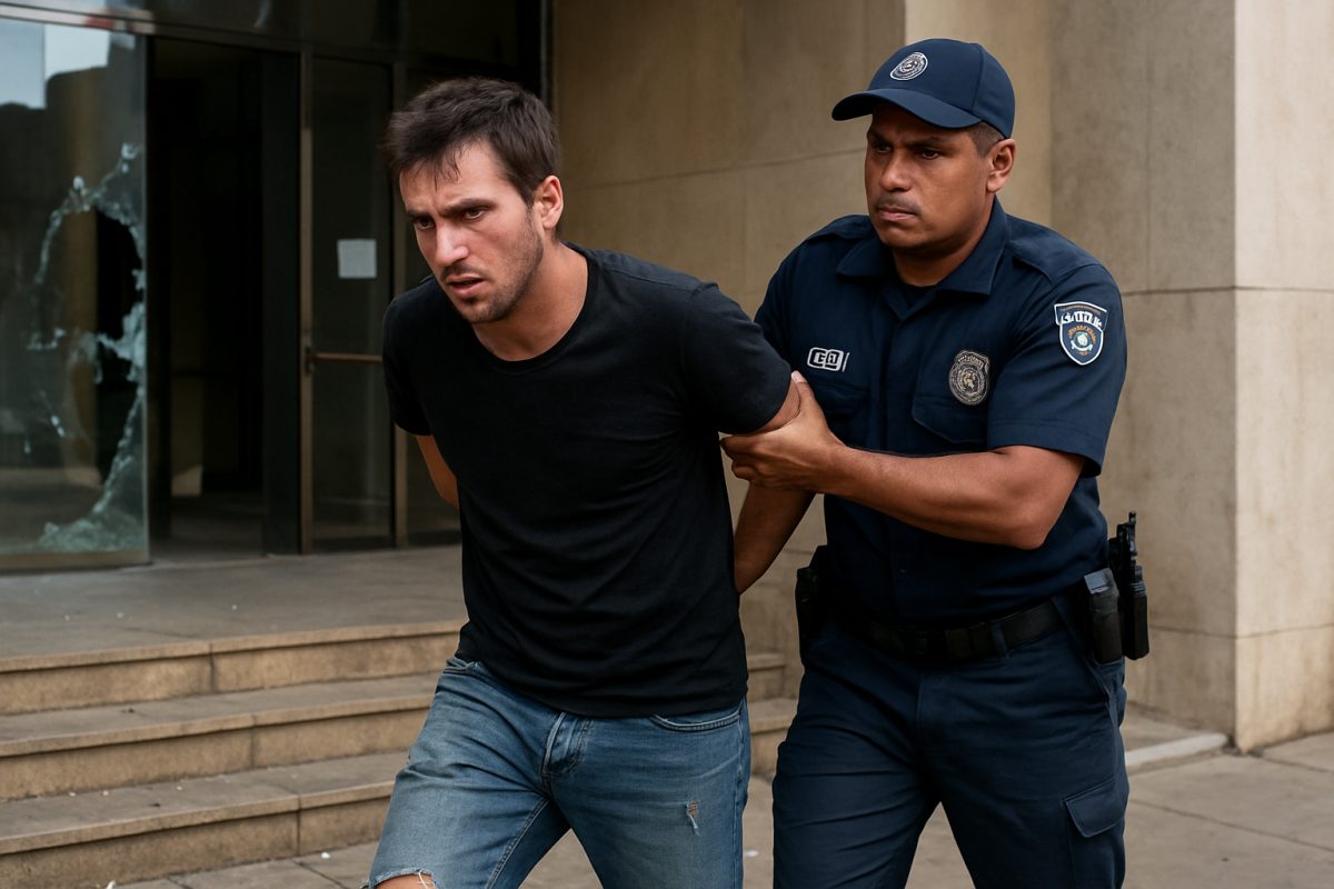 Homem é preso após danificar prédio público em Paranaguá