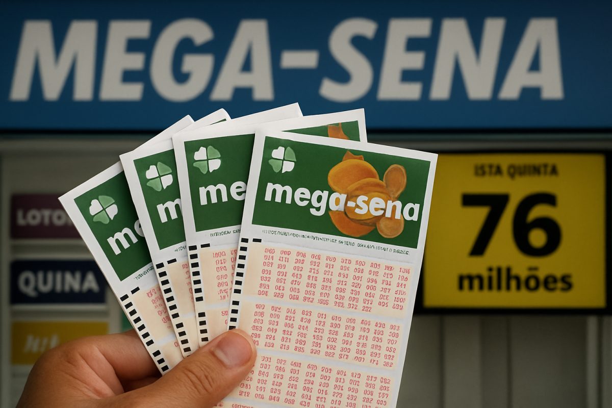 Mega-Sena tem prêmio de R$ 76 milhões nesta quinta-feira