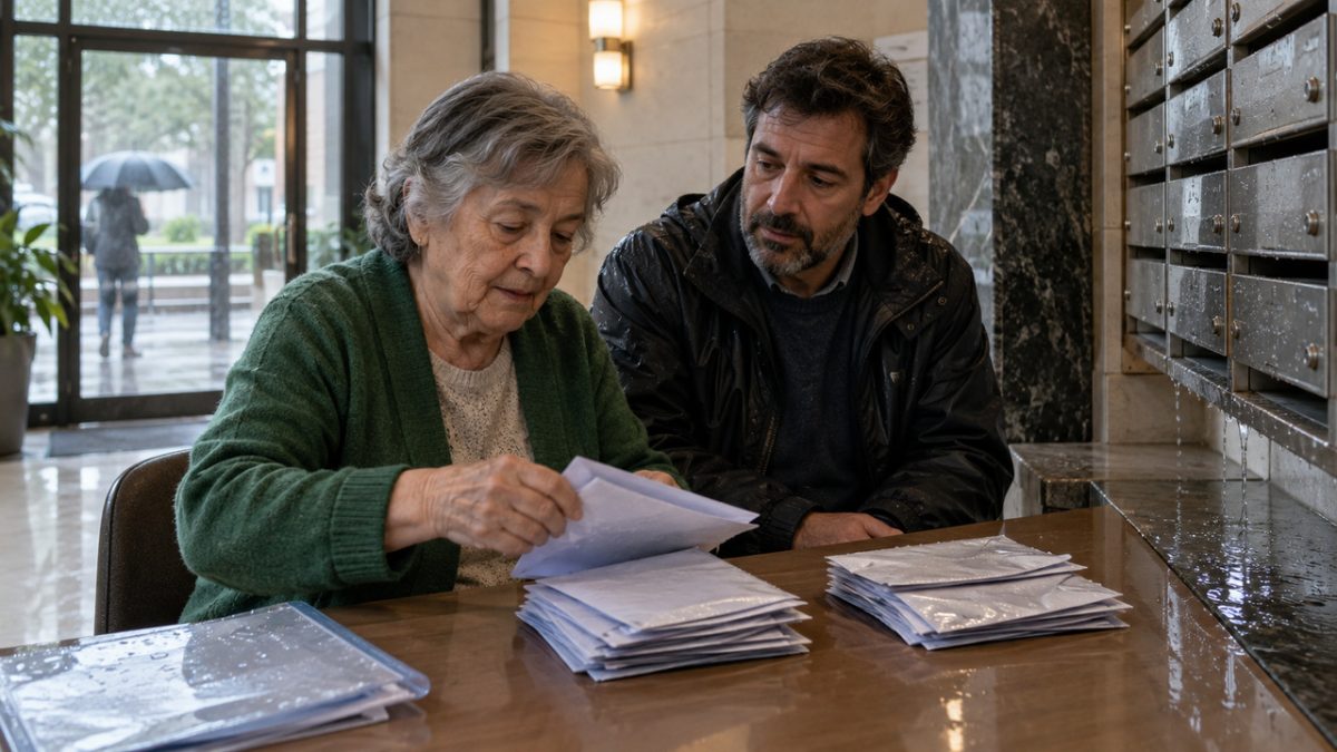 Moradores começaram a desconfiar de uma vizinha que retirava cartas de várias caixas antes que os donos chegassem em casa, até uma chuva forte revelar por que ela fazia aquilo havia anos