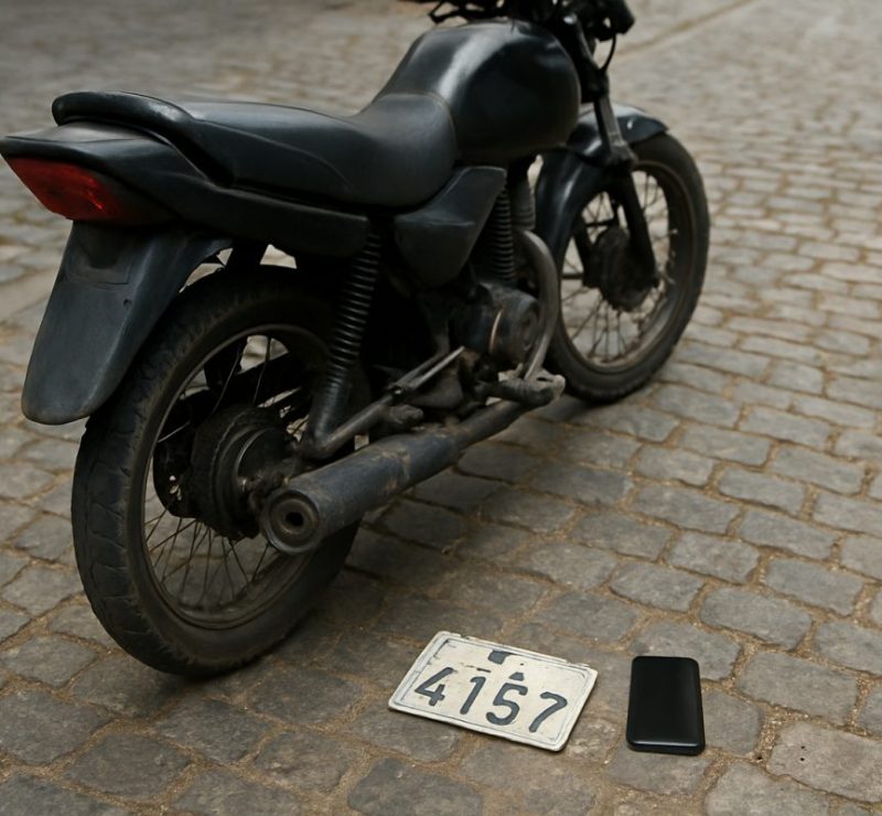 Motocicleta furtada é recuperada em Paranaguá com placa adulterada