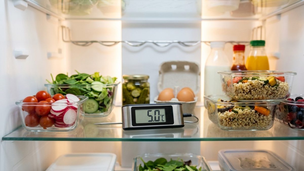 Na Dinamarca, a geladeira não precisa ficar “gelando no máximo”: manter cerca de 5 °C já é suficiente, e cada grau abaixo disso pode aumentar o consumo de eletricidade em aproximadamente 5%