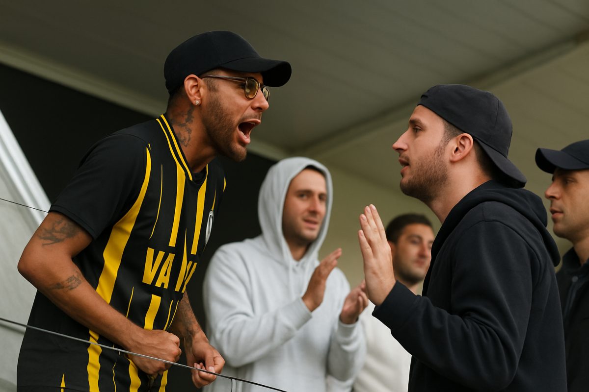Neymar provoca torcedores do Atlético-MG durante jogo do Santos na Vila