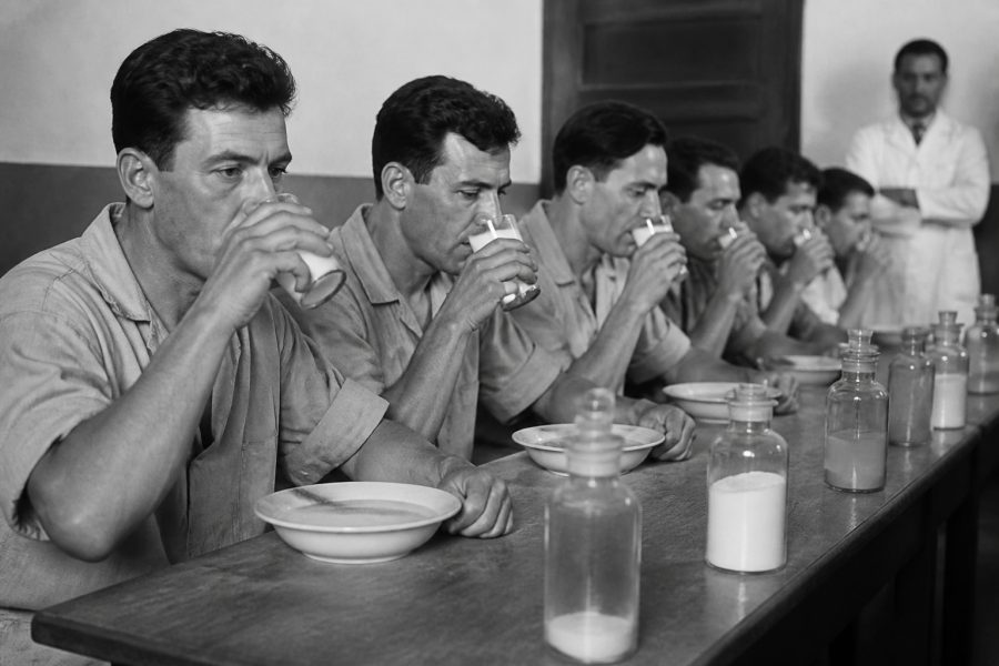 O governo reuniu voluntários para comer borax, formaldeído e outros conservantes numa experiência conhecida como “Esquadrão do Veneno”