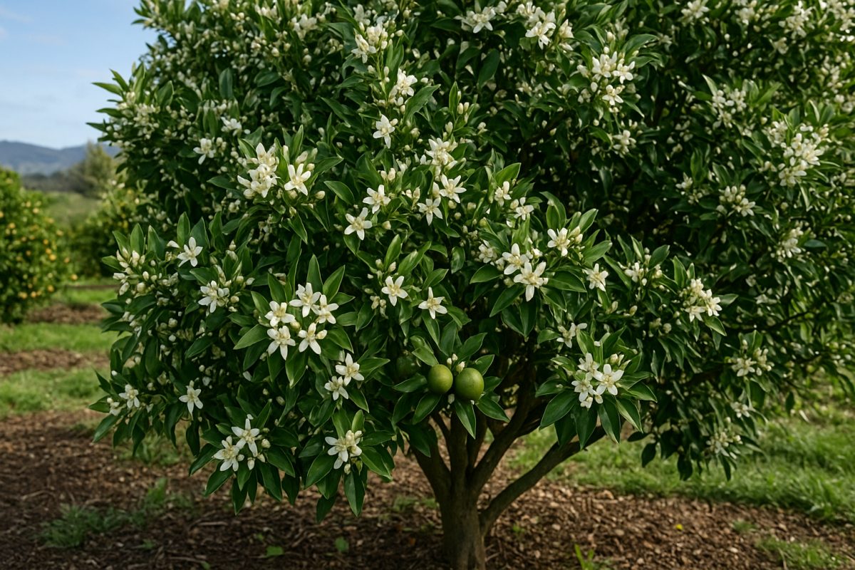 Flores na laranjeira: entenda por que poucas frutas se formam
