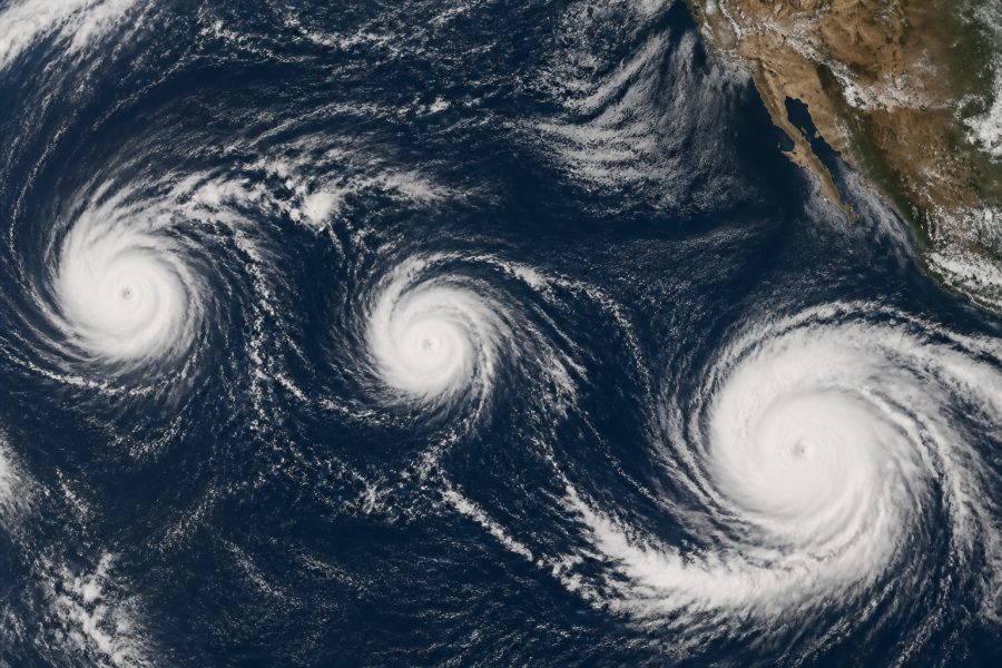 Oceano Pacifico tem 3 furacões ativos ao mesmo tempo