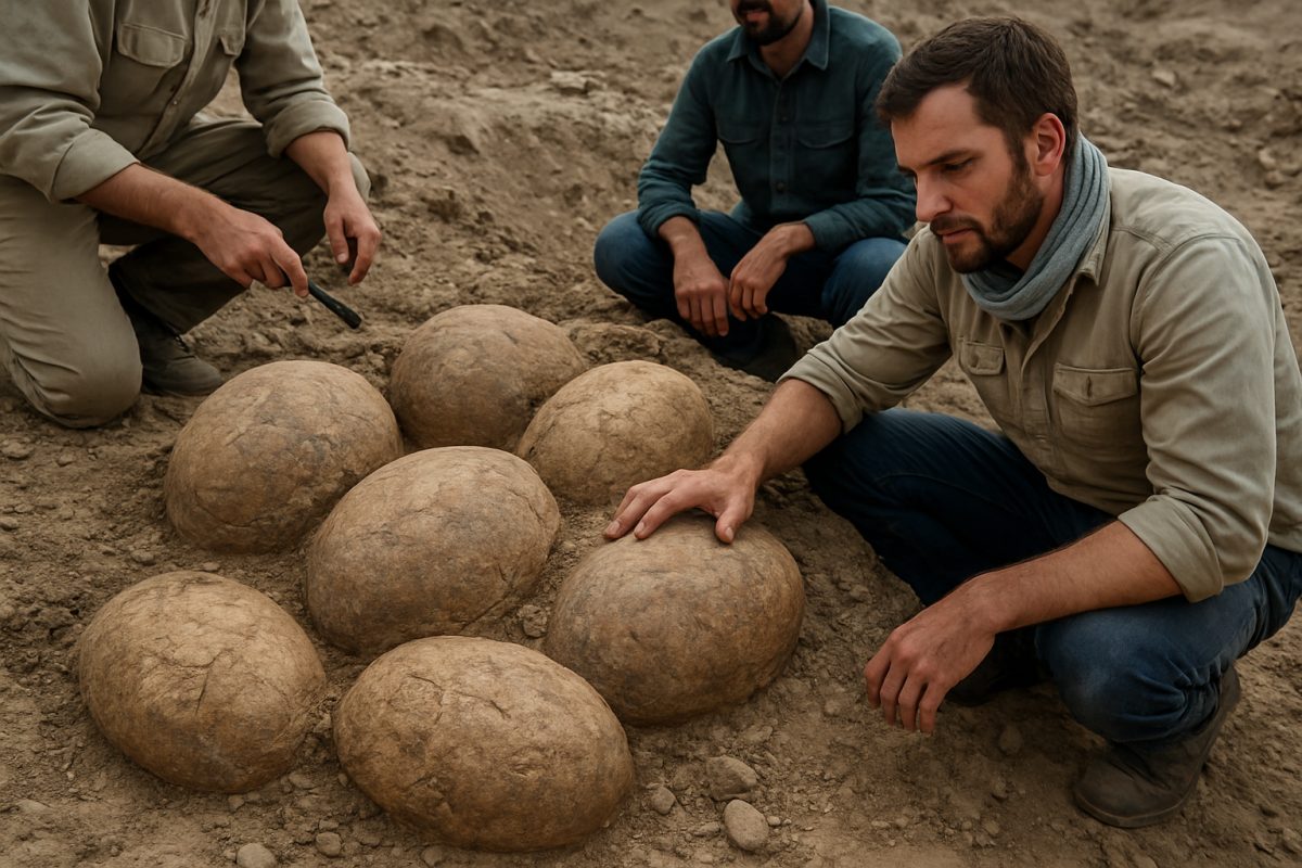 Descoberta de ovos de dinossauros gigantes na Argentina