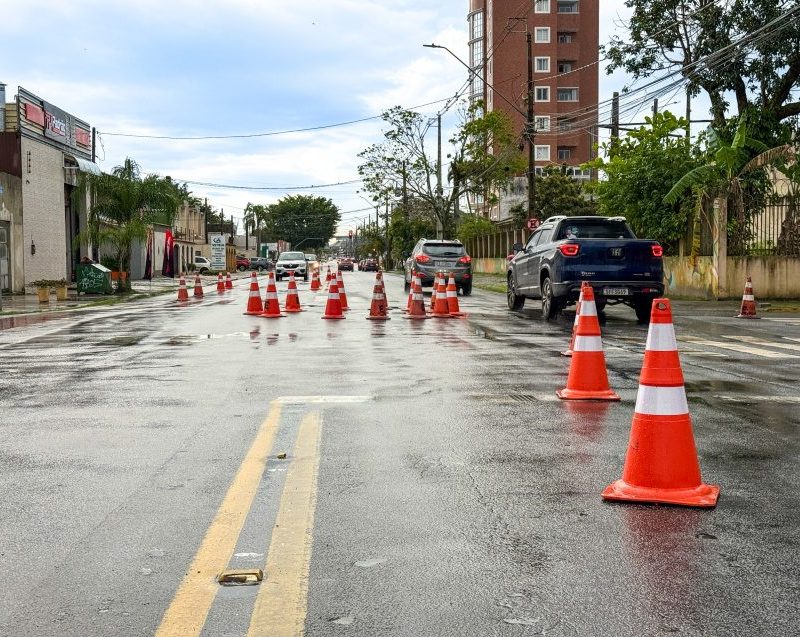 Paranaguá testa rotatória para melhorar trânsito e segurança viária