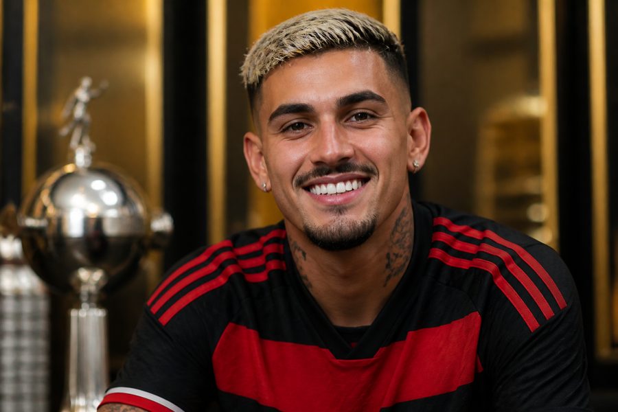 Pedro, atacante do Flamengo, é embaixador da Panini na Libertadores