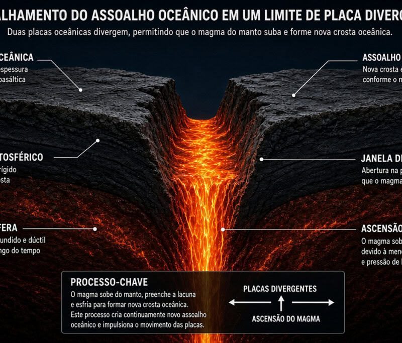 Placa tectônica sob o oceano Pacífico apresenta rachaduras e risco de divisão