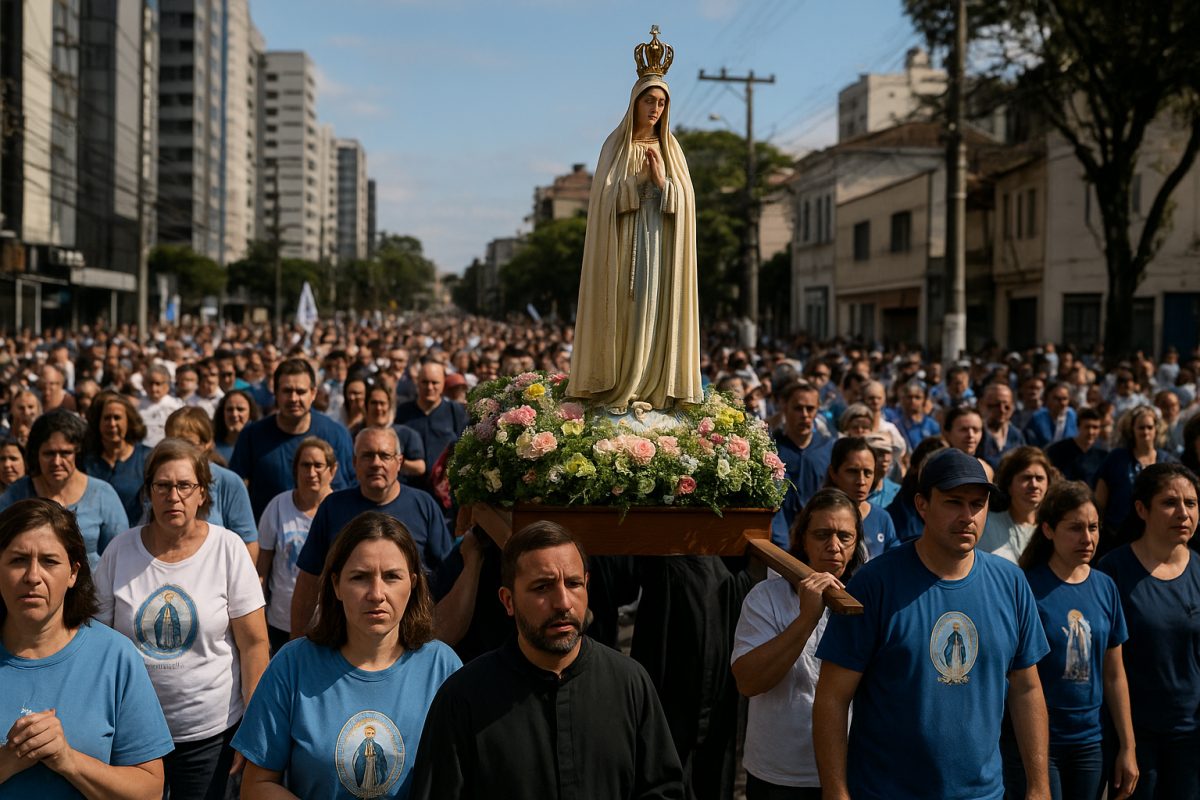 Procissão em Curitiba homenageia Nossa Senhora da Luz dos Pinhais