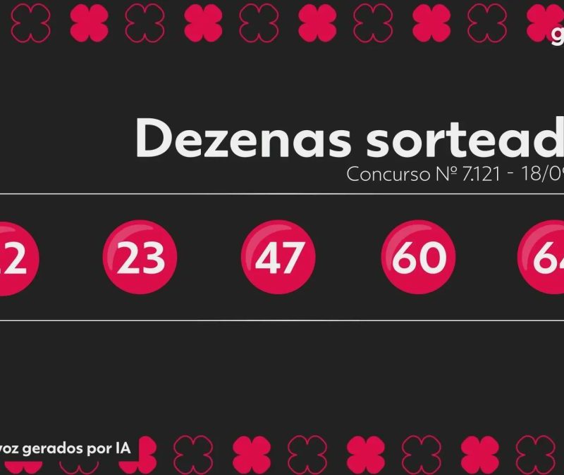 Resultado da quina 7121: veja as dezenas sorteadas nesta sexta-feira