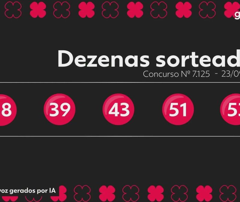 Quina hoje: resultado do concurso 7125 e números sorteados