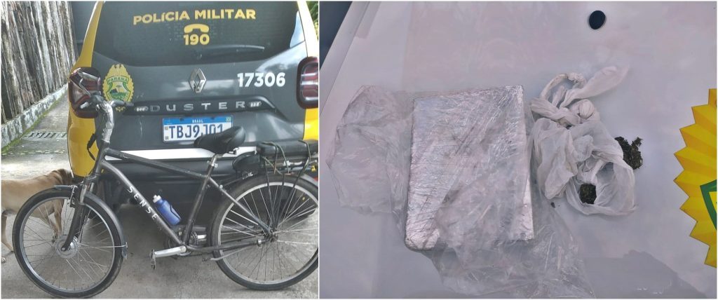 Rapaz é preso com 755 gramas de maconha durante abordagem em Morretes