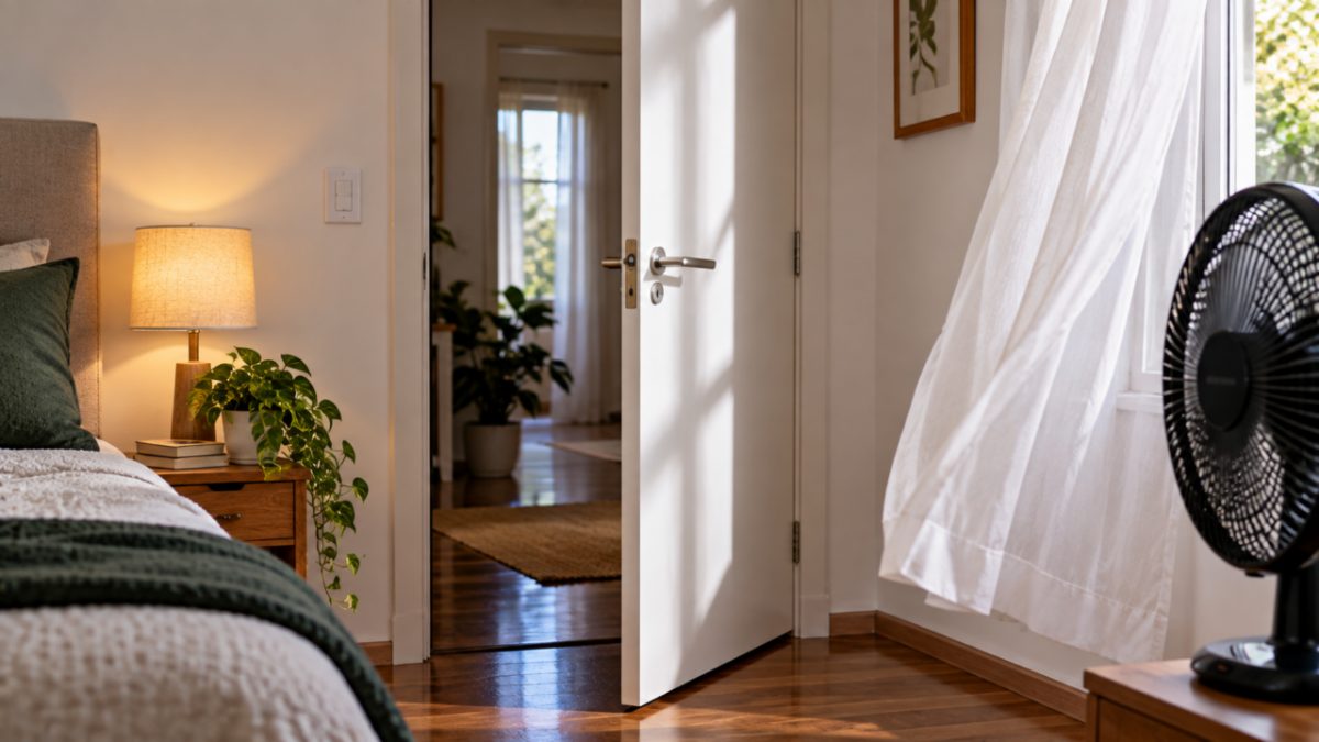 Se a porta do quarto bate sozinha, observe este detalhe antes de culpar o vento