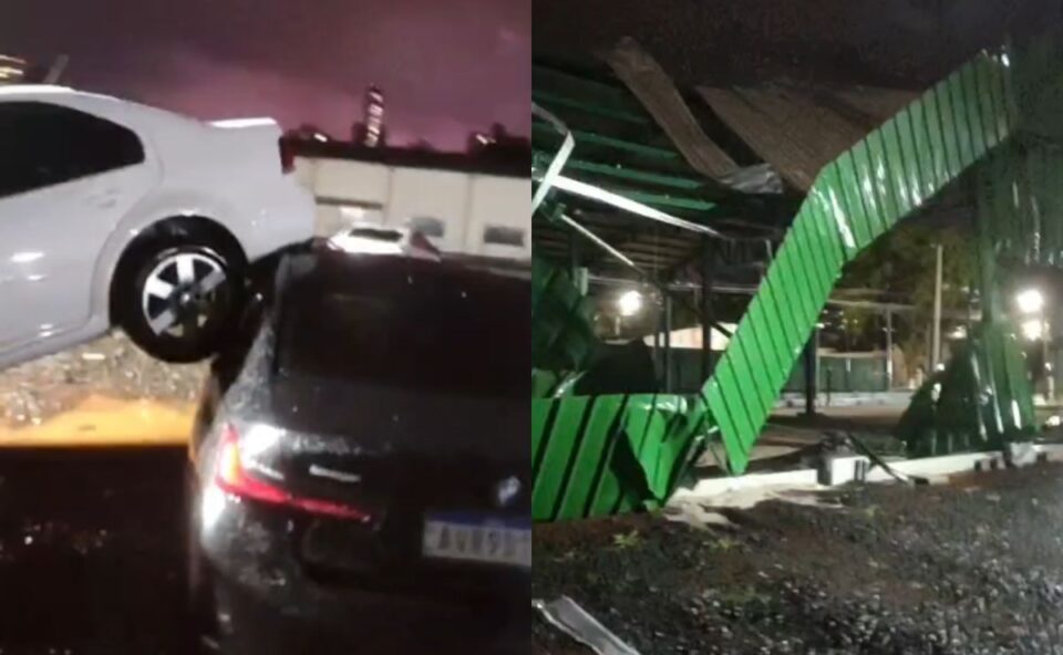 Simepar aponta microburst em temporal que levantou carro em Francisco Beltrão; entenda o fenômeno