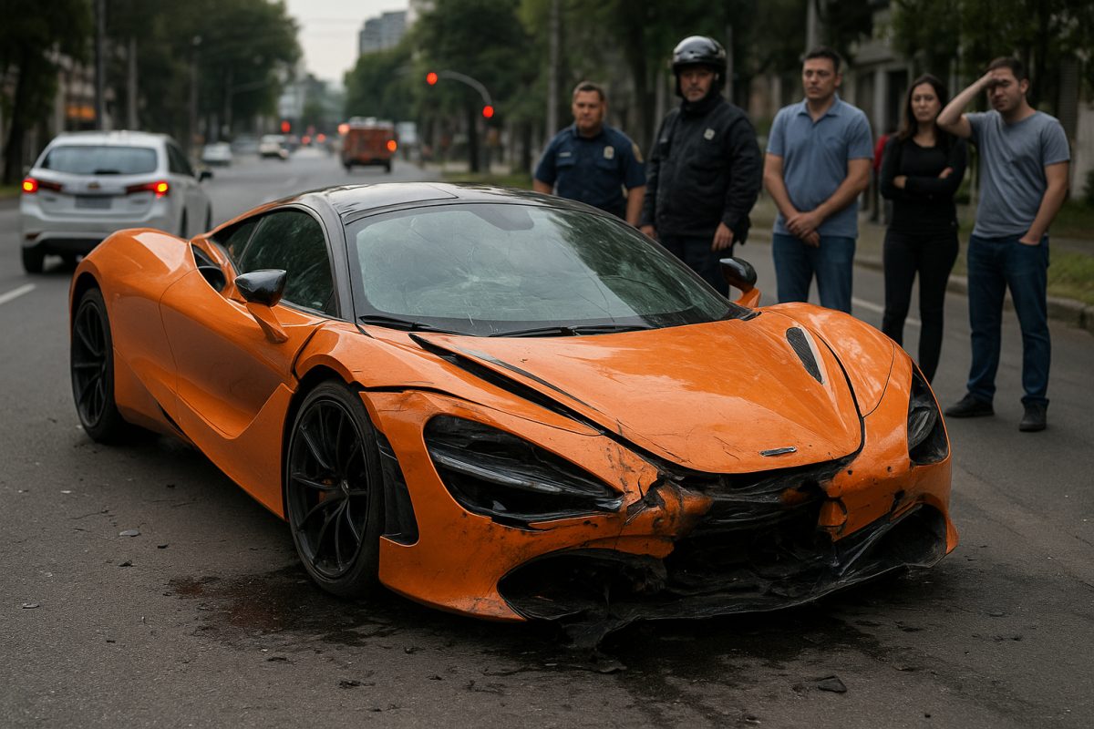 Vídeo mostra acidente envolvendo uma McLaren de mais de R$ 3 milhões em avenida de Curitiba
