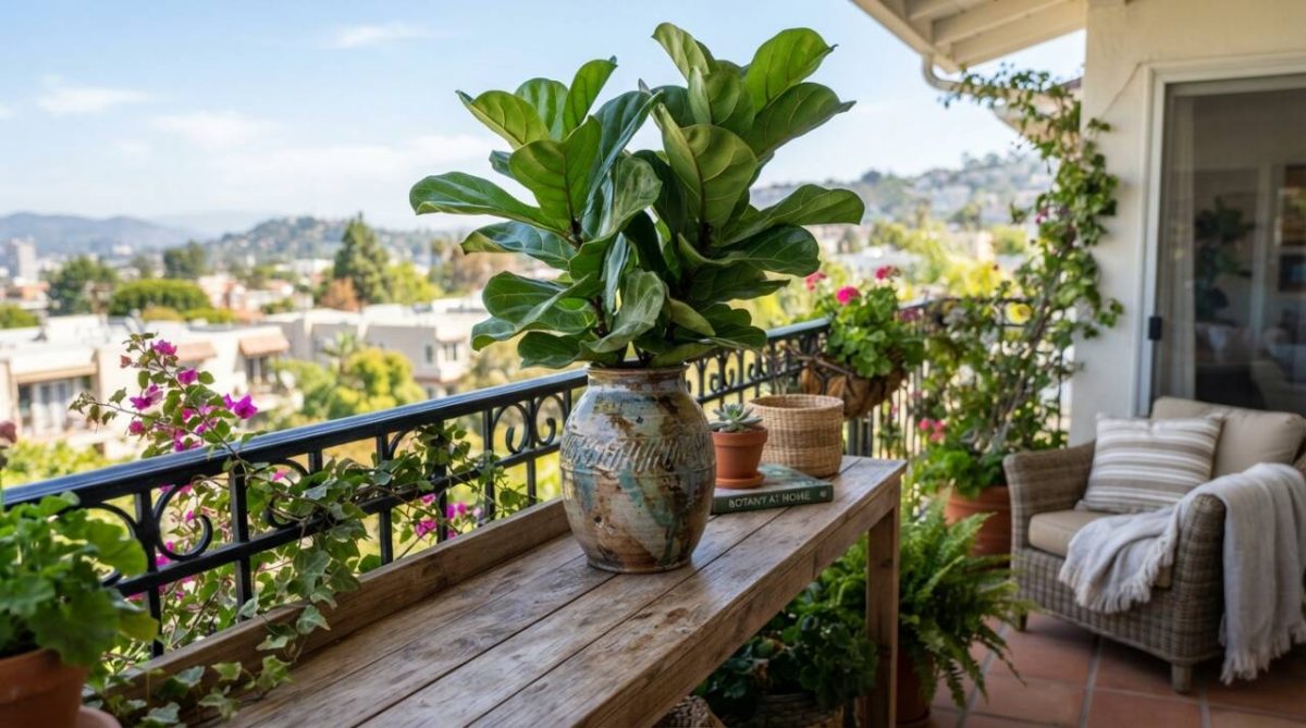 A planta de varanda seca mais rápido do que a que fica dentro de casa, mesmo recebendo a mesma quantidade de água