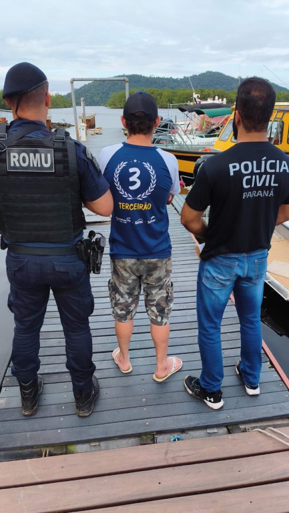 Ação conjunta da PCPR e Guarda Municipal prende foragido na Ilha do Teixeira