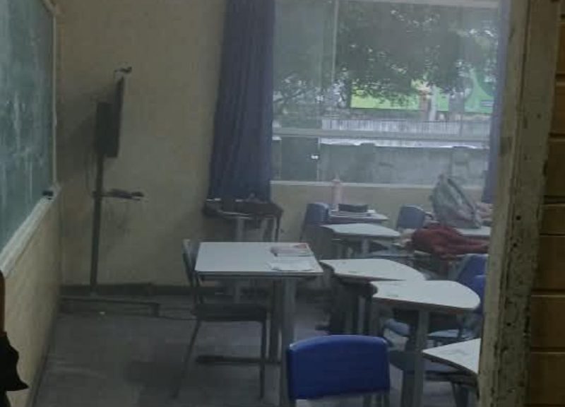 Princípio de incêndio em colégio assusta alunos e professores em Paranaguá