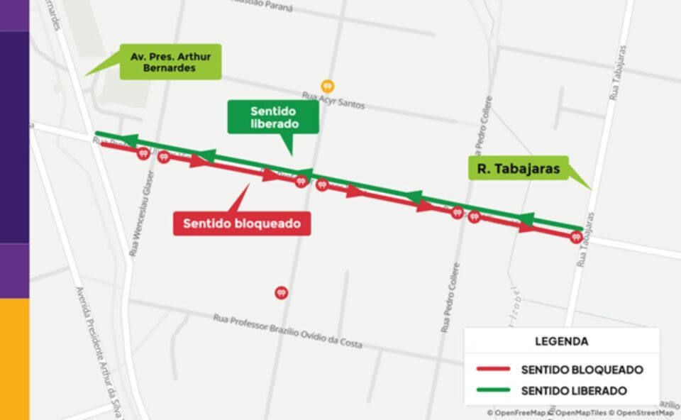 Atenção, motoristas! Rua de Curitiba terá trânsito em sentido único por 90 dias durante obras; veja o trecho afetado