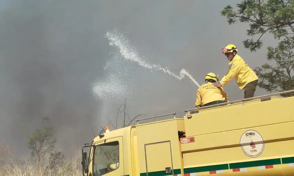 Bombeiros controlam incêndio em área de mata na UnB