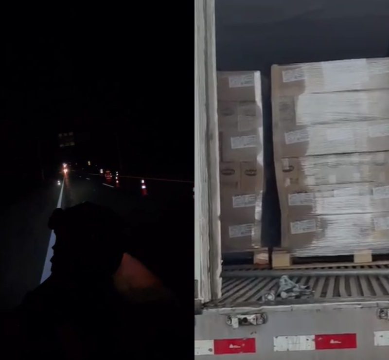 Caminhão com meio milhão em presunto é roubado na Grande Curitiba